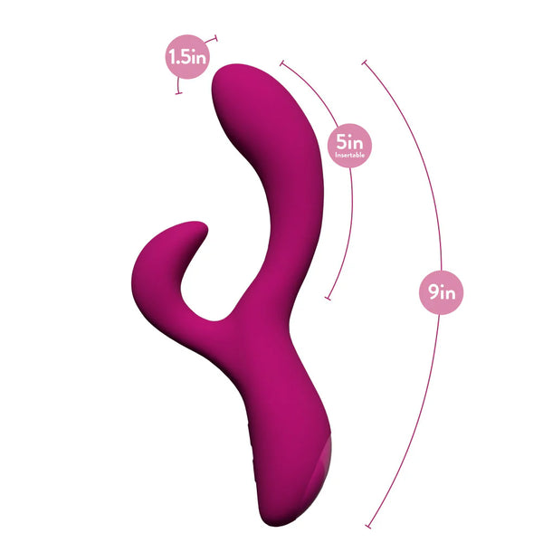 Blush Collection Quinn Dual Stimulation Rechargeable Rabbit Vibrator + Heating