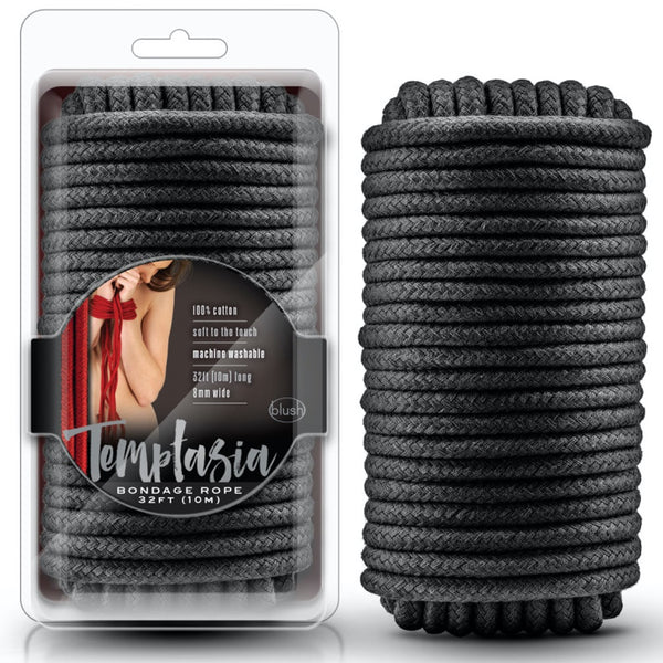 Blush Novelties Temptasia 32 ft Bondage Rope - Black - Extreme Toyz Singapore - https://extremetoyz.com.sg - Sex Toys and Lingerie Online Store - Bondage Gear / Vibrators / Electrosex Toys / Wireless Remote Control Vibes / Sexy Lingerie and Role Play / BDSM / Dungeon Furnitures / Dildos and Strap Ons &nbsp;/ Anal and Prostate Massagers / Anal Douche and Cleaning Aide / Delay Sprays and Gels / Lubricants and more...