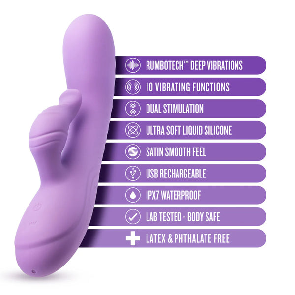 Blush Collection Evelyn Rechargeable Ultra-Soft Liquid Silicone Rabbit Vibrator