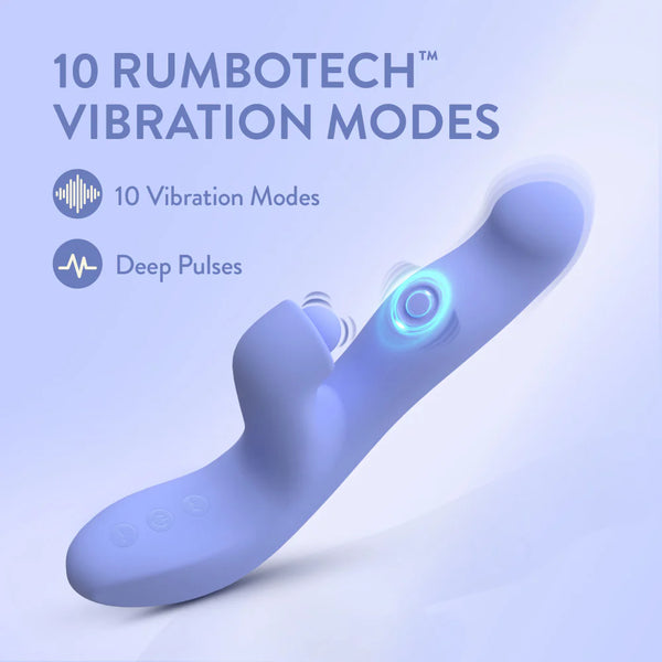 Blush Collection Simone Clitoral & G-Spot Tapping Dual Stimulation Rechargeable Rabbit Vibrator with Auto Warming