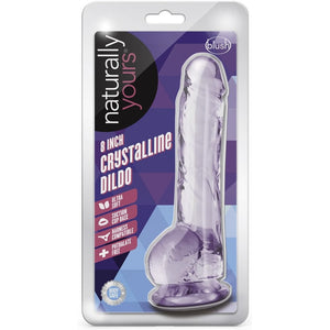 Naturally Yours 8" Crystalline Dildo - Amethyst