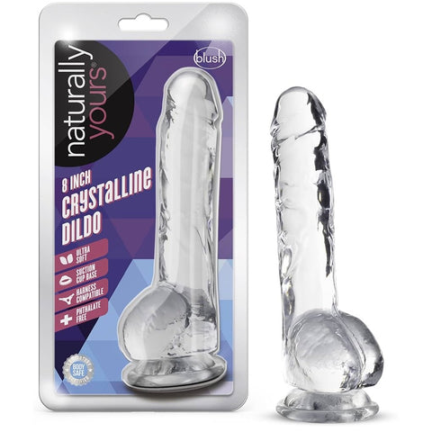 Naturally Yours 8" Crystalline Dildo - Diamond