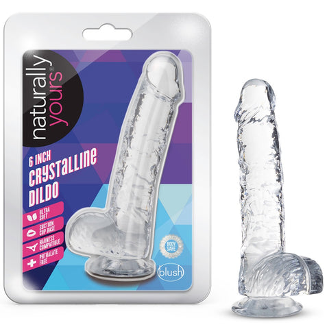 Naturally Yours 6" Crystalline Dildo - Diamond