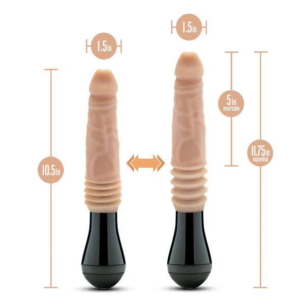 Dr. Skin Silicone Dr. Knight Rechargeable Vibrating, Gyrating & Thrusting Dildo