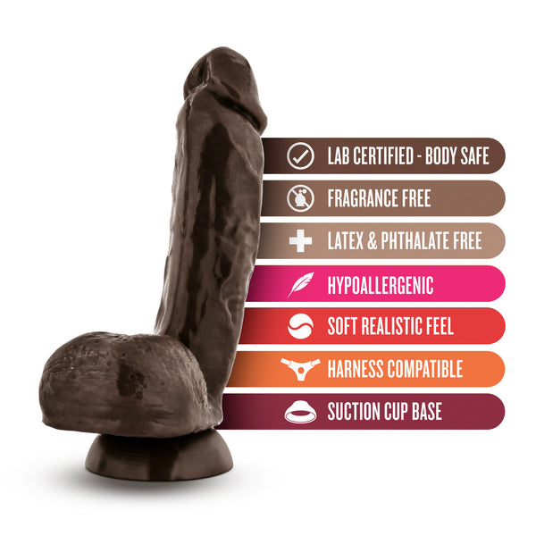 X5 Hard On 8.5" Dildo with Balls - Brown