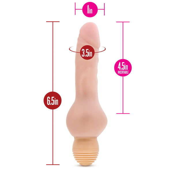 X5 Mr. Right Now Vibrating Dildo - Vanilla