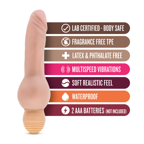 X5 Mr. Right Now Vibrating Dildo - Vanilla