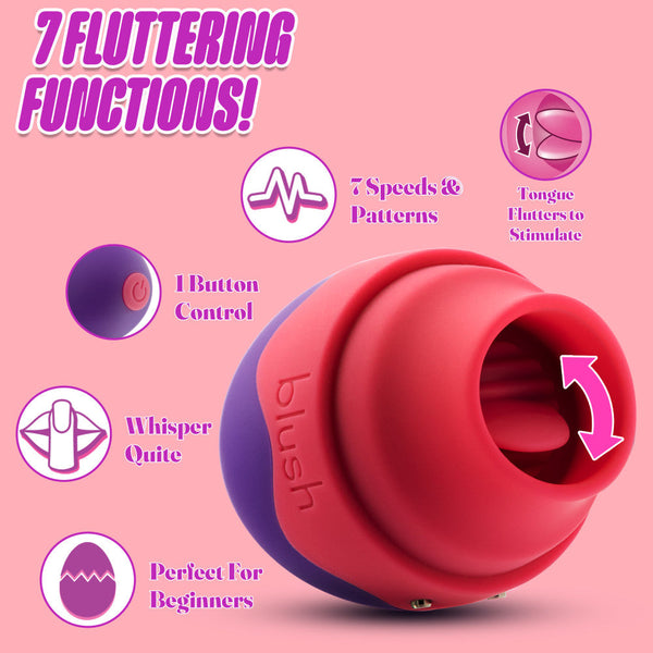 Blush Novelties Aria Flutter Tongue 7-Function Flicking Tongue Clitoris Stimulator - Extreme Toyz Singapore - https://extremetoyz.com.sg - Sex Toys and Lingerie Online Store - Bondage Gear / Vibrators / Electrosex Toys / Wireless Remote Control Vibes / Sexy Lingerie and Role Play / BDSM / Dungeon Furnitures / Dildos and Strap Ons &nbsp;/ Anal and Prostate Massagers / Anal Douche and Cleaning Aide / Delay Sprays and Gels / Lubricants and more...