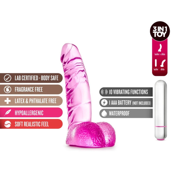 Naturally Yours Vibrating Ding Dong Vibrator - Pink