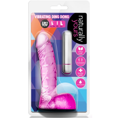 Naturally Yours Vibrating Ding Dong Vibrator - Pink