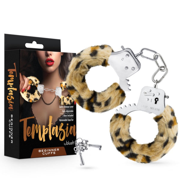 Blush Novelties Temptasia Beginner Cuffs - Leopard - Extreme Toyz Singapore - https://extremetoyz.com.sg - Sex Toys and Lingerie Online Store - Bondage Gear / Vibrators / Electrosex Toys / Wireless Remote Control Vibes / Sexy Lingerie and Role Play / BDSM / Dungeon Furnitures / Dildos and Strap Ons &nbsp;/ Anal and Prostate Massagers / Anal Douche and Cleaning Aide / Delay Sprays and Gels / Lubricants and more...