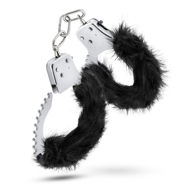 Blush Novelties Temptasia Plush Fur Cuffs - Black - Extreme Toyz Singapore - https://extremetoyz.com.sg - Sex Toys and Lingerie Online Store - Bondage Gear / Vibrators / Electrosex Toys / Wireless Remote Control Vibes / Sexy Lingerie and Role Play / BDSM / Dungeon Furnitures / Dildos and Strap Ons &nbsp;/ Anal and Prostate Massagers / Anal Douche and Cleaning Aide / Delay Sprays and Gels / Lubricants and more...