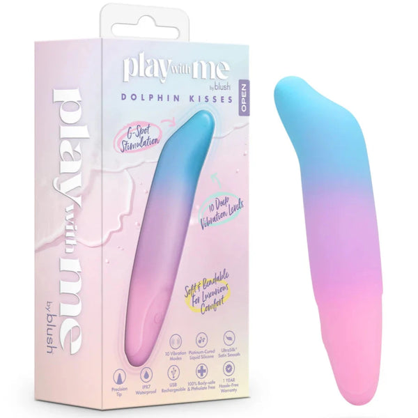 Play With Me Dolphin Kisses Rechargeable Silicone Bullet Vibrator