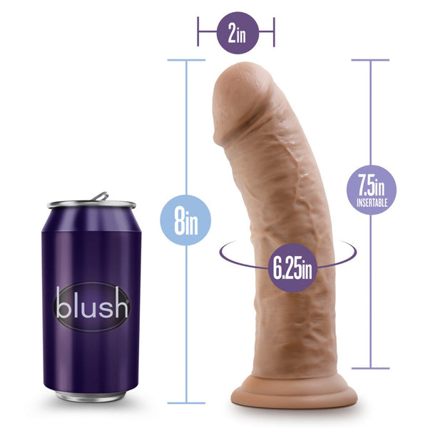 Blush Novelties Au Naturel 8" Dual Density Dildo - Mocha - Extreme Toyz Singapore - https://extremetoyz.com.sg - Sex Toys and Lingerie Online Store - Bondage Gear / Vibrators / Electrosex Toys / Wireless Remote Control Vibes / Sexy Lingerie and Role Play / BDSM / Dungeon Furnitures / Dildos and Strap Ons &nbsp;/ Anal and Prostate Massagers / Anal Douche and Cleaning Aide / Delay Sprays and Gels / Lubricants and more...