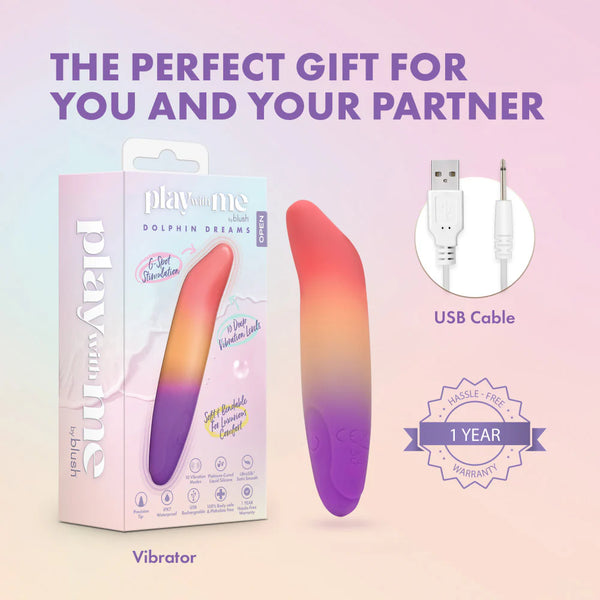 Play With Me Dolphin Dreams Rechargeable Silicone Bullet Vibrator