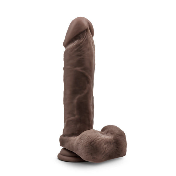 Blush Novelties Au Naturel 9" Dual Density Dildo - Chocolate - Extreme Toyz Singapore - https://extremetoyz.com.sg - Sex Toys and Lingerie Online Store - Bondage Gear / Vibrators / Electrosex Toys / Wireless Remote Control Vibes / Sexy Lingerie and Role Play / BDSM / Dungeon Furnitures / Dildos and Strap Ons &nbsp;/ Anal and Prostate Massagers / Anal Douche and Cleaning Aide / Delay Sprays and Gels / Lubricants and more...