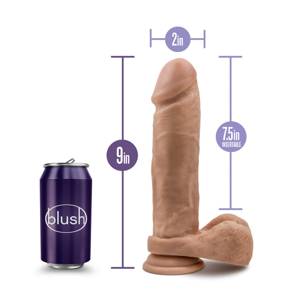 Blush Novelties Au Naturel 9" Dual Density Dildo - Mocha - Extreme Toyz Singapore - https://extremetoyz.com.sg - Sex Toys and Lingerie Online Store - Bondage Gear / Vibrators / Electrosex Toys / Wireless Remote Control Vibes / Sexy Lingerie and Role Play / BDSM / Dungeon Furnitures / Dildos and Strap Ons &nbsp;/ Anal and Prostate Massagers / Anal Douche and Cleaning Aide / Delay Sprays and Gels / Lubricants and more...