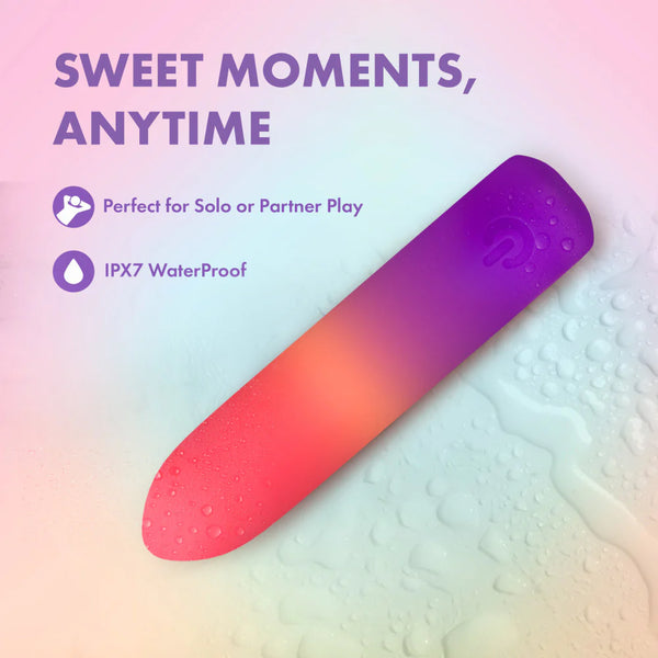 Play With Me Cotton Candy Rechargeable Silicone Bullet Vibrator