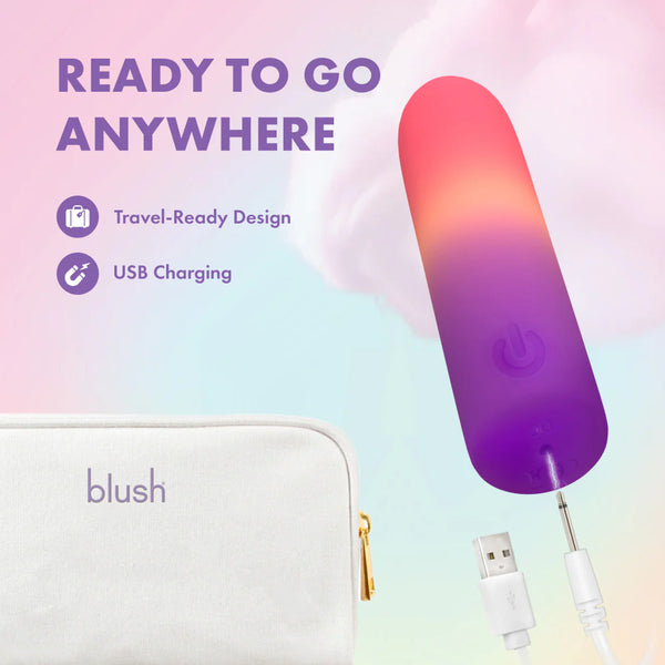 Play With Me Cotton Candy Rechargeable Silicone Bullet Vibrator