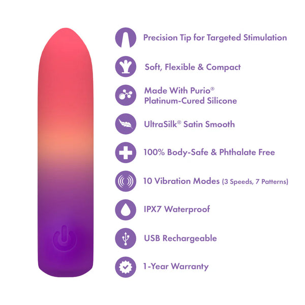 Play With Me Cotton Candy Rechargeable Silicone Bullet Vibrator