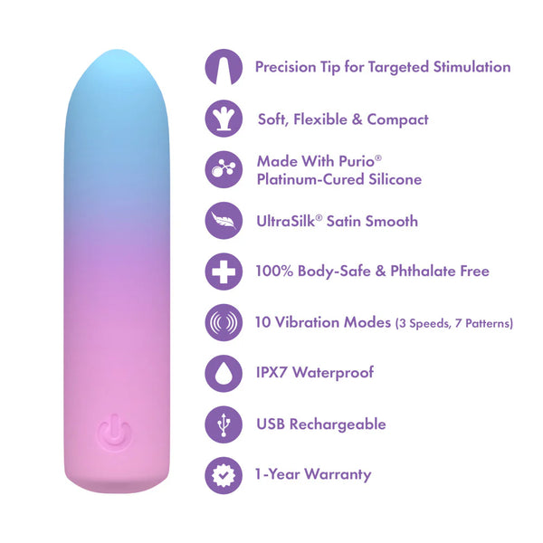 Play With Me Berry Burst Rechargeable Silicone Bullet Vibrator