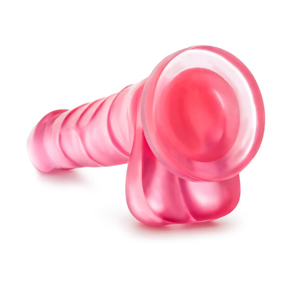 B Yours 7" Sweet N' Hard 4 Dildo with Balls - Pink