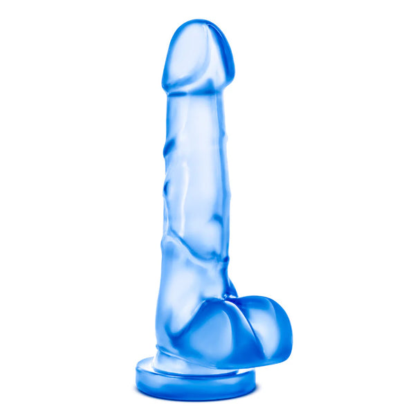 B Yours 7" Sweet N' Hard 4 Dildo with Balls - Blue