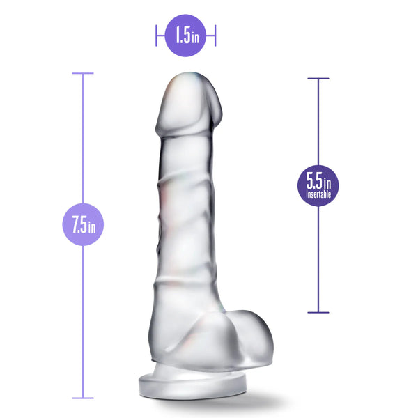 B Yours 7" Diamond Quartz Dildo with Balls