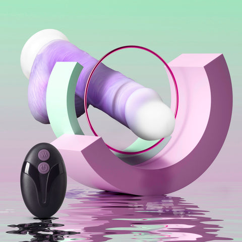 Blush Novelties Neo Elite Encore 8" Remote Control Rechargeable Silicone Vibrating Dildo - Purple - Extreme Toyz Singapore - https://extremetoyz.com.sg - Sex Toys and Lingerie Online Store - Bondage Gear / Vibrators / Electrosex Toys / Wireless Remote Control Vibes / Sexy Lingerie and Role Play / BDSM / Dungeon Furnitures / Dildos and Strap Ons &nbsp;/ Anal and Prostate Massagers / Anal Douche and Cleaning Aide / Delay Sprays and Gels / Lubricants and more...