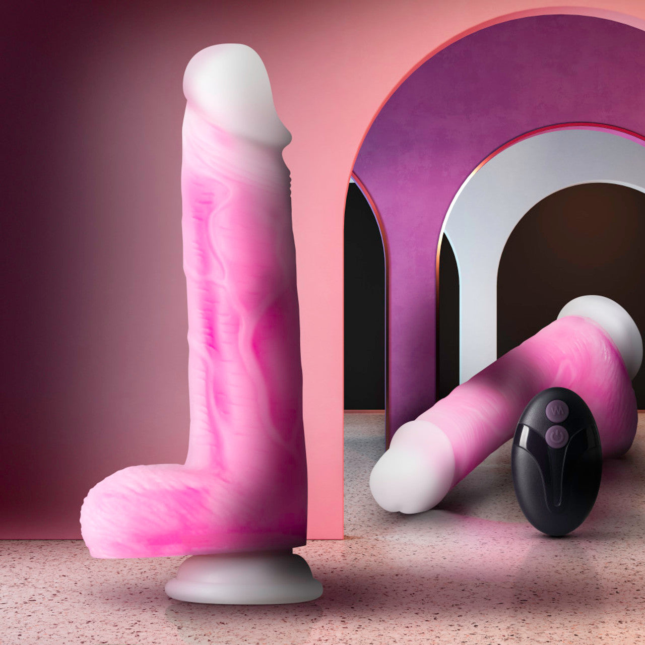 Blush Novelties Neo Elite Roxy 8" Remote Control Rechargeable Silicone Gyrating Dildo - Pink - Extreme Toyz Singapore - https://extremetoyz.com.sg - Sex Toys and Lingerie Online Store - Bondage Gear / Vibrators / Electrosex Toys / Wireless Remote Control Vibes / Sexy Lingerie and Role Play / BDSM / Dungeon Furnitures / Dildos and Strap Ons &nbsp;/ Anal and Prostate Massagers / Anal Douche and Cleaning Aide / Delay Sprays and Gels / Lubricants and more...