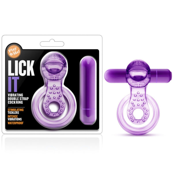Blush Novelties Play With Me Lick It Vibrating Double Strap Cock Ring - Extreme Toyz Singapore - https://extremetoyz.com.sg - Sex Toys and Lingerie Online Store - Bondage Gear / Vibrators / Electrosex Toys / Wireless Remote Control Vibes / Sexy Lingerie and Role Play / BDSM / Dungeon Furnitures / Dildos and Strap Ons &nbsp;/ Anal and Prostate Massagers / Anal Douche and Cleaning Aide / Delay Sprays and Gels / Lubricants and more...