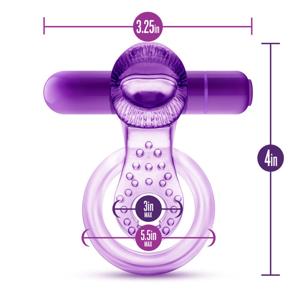 Blush Novelties Play With Me Lick It Vibrating Double Strap Cock Ring - Extreme Toyz Singapore - https://extremetoyz.com.sg - Sex Toys and Lingerie Online Store - Bondage Gear / Vibrators / Electrosex Toys / Wireless Remote Control Vibes / Sexy Lingerie and Role Play / BDSM / Dungeon Furnitures / Dildos and Strap Ons &nbsp;/ Anal and Prostate Massagers / Anal Douche and Cleaning Aide / Delay Sprays and Gels / Lubricants and more...