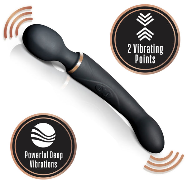 Lush Gia 7 Function 2-In-1 Dual Motor Rechargeable Vibrating Massage Wand