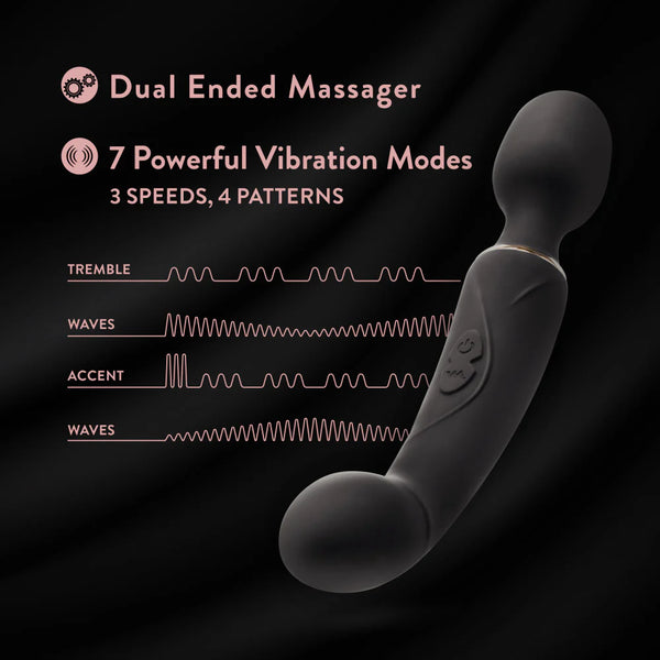 Lush Gia 7 Function 2-In-1 Dual Motor Rechargeable Vibrating Massage Wand