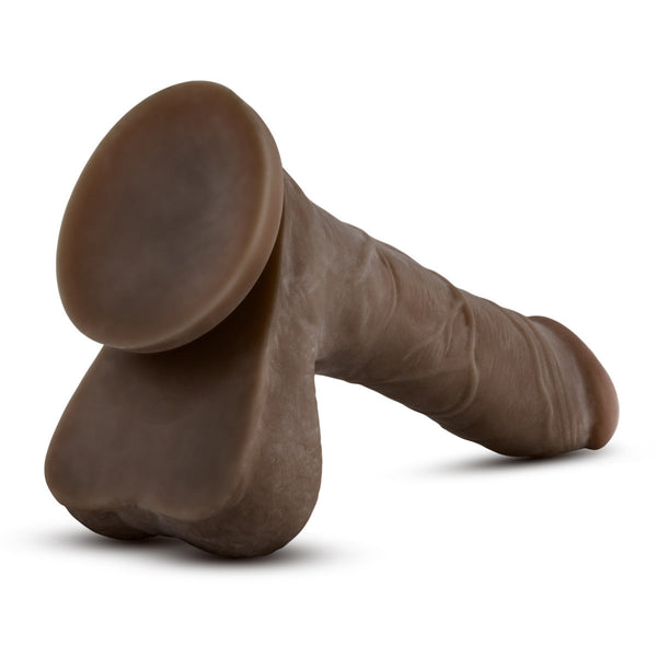 Blush Novelties Au Naturel Mister Perfect 8.5" Dual Density Dildo - Chocolate - Extreme Toyz Singapore - https://extremetoyz.com.sg - Sex Toys and Lingerie Online Store - Bondage Gear / Vibrators / Electrosex Toys / Wireless Remote Control Vibes / Sexy Lingerie and Role Play / BDSM / Dungeon Furnitures / Dildos and Strap Ons &nbsp;/ Anal and Prostate Massagers / Anal Douche and Cleaning Aide / Delay Sprays and Gels / Lubricants and more...
