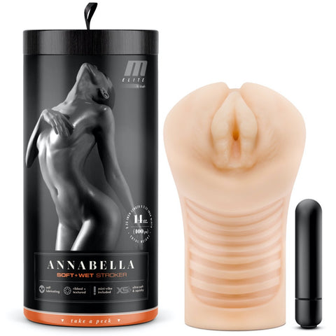 Blush Novelties M Elite Soft and Wet AnnabellaSelf Lubricating Masturbator - Extreme Toyz Singapore - https://extremetoyz.com.sg - Sex Toys and Lingerie Online Store - Bondage Gear / Vibrators / Electrosex Toys / Wireless Remote Control Vibes / Sexy Lingerie and Role Play / BDSM / Dungeon Furnitures / Dildos and Strap Ons  / Anal and Prostate Massagers / Anal Douche and Cleaning Aide / Delay Sprays and Gels / Lubricants and more...