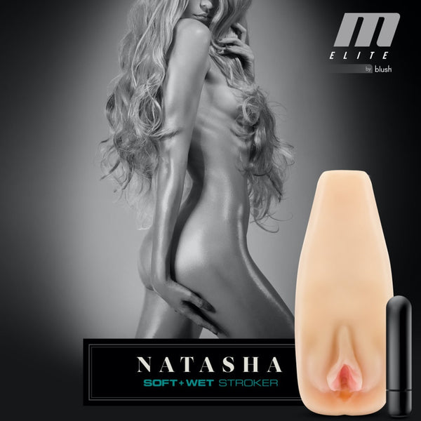 Blush Novelties M Elite Soft and Wet Natasha Self Lubricating Masturbator - Extreme Toyz Singapore - https://extremetoyz.com.sg - Sex Toys and Lingerie Online Store - Bondage Gear / Vibrators / Electrosex Toys / Wireless Remote Control Vibes / Sexy Lingerie and Role Play / BDSM / Dungeon Furnitures / Dildos and Strap Ons  / Anal and Prostate Massagers / Anal Douche and Cleaning Aide / Delay Sprays and Gels / Lubricants and more...
