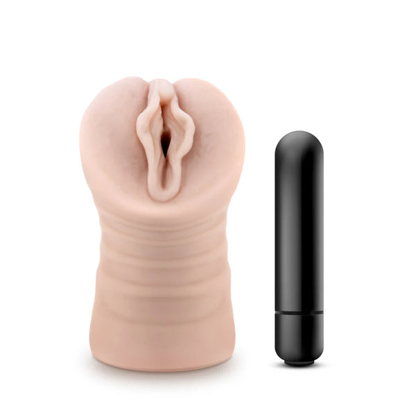 M for Men Ashley Realistic Vibrating Pussy Stroker - Vanilla