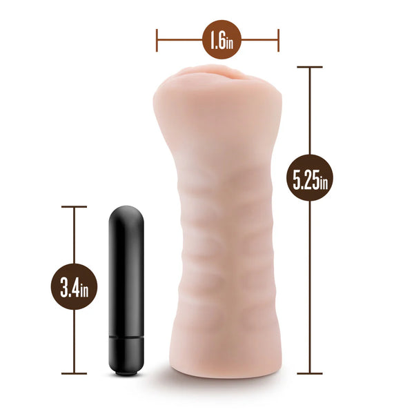 M for Men Ashley Realistic Vibrating Pussy Stroker - Vanilla