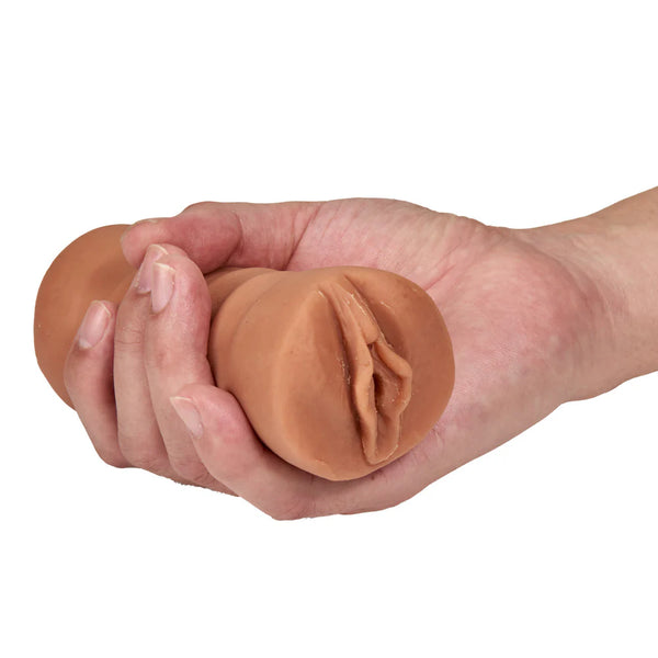 M for Men Sofia Realistic Vibrating Pussy Stroker - Mocha