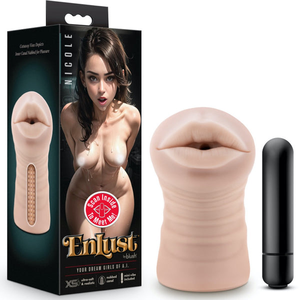 Blush Novelties EnLust Nicole Vibrating Stroker - Mouth - Extreme Toyz Singapore - https://extremetoyz.com.sg - Sex Toys and Lingerie Online Store - Bondage Gear / Vibrators / Electrosex Toys / Wireless Remote Control Vibes / Sexy Lingerie and Role Play / BDSM / Dungeon Furnitures / Dildos and Strap Ons &nbsp;/ Anal and Prostate Massagers / Anal Douche and Cleaning Aide / Delay Sprays and Gels / Lubricants and more...