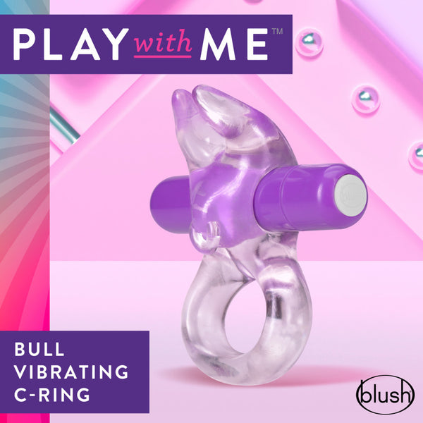 Blush Novelties Play With Me Bull Vibrating C-Ring - Purple - Extreme Toyz Singapore - https://extremetoyz.com.sg - Sex Toys and Lingerie Online Store - Bondage Gear / Vibrators / Electrosex Toys / Wireless Remote Control Vibes / Sexy Lingerie and Role Play / BDSM / Dungeon Furnitures / Dildos and Strap Ons &nbsp;/ Anal and Prostate Massagers / Anal Douche and Cleaning Aide / Delay Sprays and Gels / Lubricants and more...