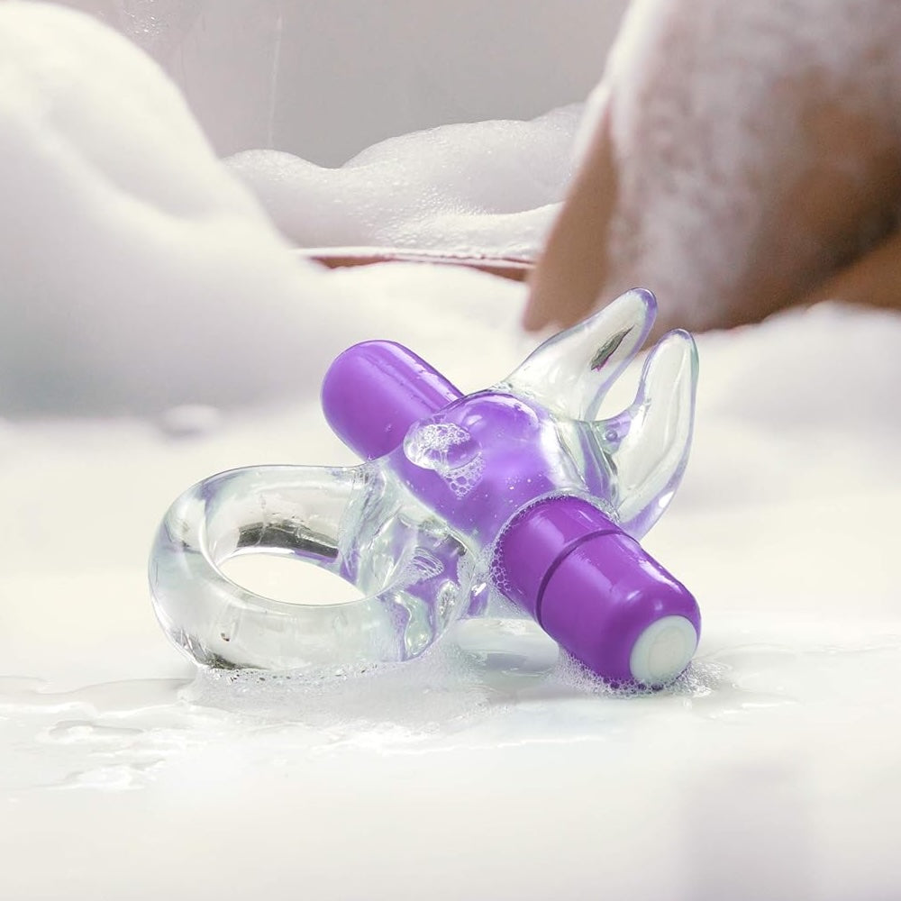 Play With Me Bull Vibrating C-Ring - Purple