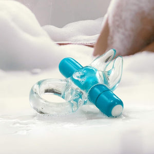 Play With Me Bull Vibrating C-Ring - Blue