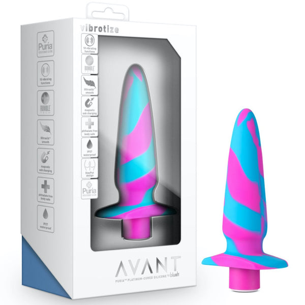 Blush Novelties Avant Vibrotize Rechargeable Platinum-Cured Silicone Vibrating Anal Plug - Fuchsia - Extreme Toyz Singapore - https://extremetoyz.com.sg - Sex Toys and Lingerie Online Store - Bondage Gear / Vibrators / Electrosex Toys / Wireless Remote Control Vibes / Sexy Lingerie and Role Play / BDSM / Dungeon Furnitures / Dildos and Strap Ons &nbsp;/ Anal and Prostate Massagers / Anal Douche and Cleaning Aide / Delay Sprays and Gels / Lubricants and more...