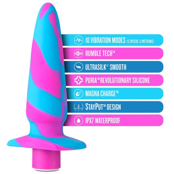 Blush Novelties Avant Vibrotize Rechargeable Platinum-Cured Silicone Vibrating Anal Plug - Fuchsia - Extreme Toyz Singapore - https://extremetoyz.com.sg - Sex Toys and Lingerie Online Store - Bondage Gear / Vibrators / Electrosex Toys / Wireless Remote Control Vibes / Sexy Lingerie and Role Play / BDSM / Dungeon Furnitures / Dildos and Strap Ons &nbsp;/ Anal and Prostate Massagers / Anal Douche and Cleaning Aide / Delay Sprays and Gels / Lubricants and more...