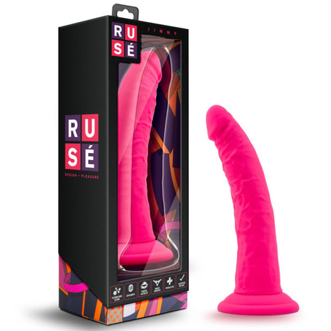 Blush Novelties Ruse Jimmy 7.5" Silicone Dildo - Hot Pink - Extreme Toyz Singapore - https://extremetoyz.com.sg - Sex Toys and Lingerie Online Store - Bondage Gear / Vibrators / Electrosex Toys / Wireless Remote Control Vibes / Sexy Lingerie and Role Play / BDSM / Dungeon Furnitures / Dildos and Strap Ons &nbsp;/ Anal and Prostate Massagers / Anal Douche and Cleaning Aide / Delay Sprays and Gels / Lubricants and more...