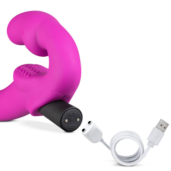 Blush Novelties Temptasia Estella Rechargeable Strapless Silicone Dildo - Extreme Toyz Singapore - https://extremetoyz.com.sg - Sex Toys and Lingerie Online Store - Bondage Gear / Vibrators / Electrosex Toys / Wireless Remote Control Vibes / Sexy Lingerie and Role Play / BDSM / Dungeon Furnitures / Dildos and Strap Ons &nbsp;/ Anal and Prostate Massagers / Anal Douche and Cleaning Aide / Delay Sprays and Gels / Lubricants and more...