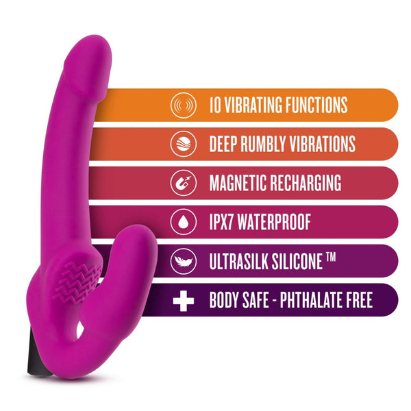 Blush Novelties Temptasia Estella Rechargeable Strapless Silicone Dildo - Extreme Toyz Singapore - https://extremetoyz.com.sg - Sex Toys and Lingerie Online Store - Bondage Gear / Vibrators / Electrosex Toys / Wireless Remote Control Vibes / Sexy Lingerie and Role Play / BDSM / Dungeon Furnitures / Dildos and Strap Ons &nbsp;/ Anal and Prostate Massagers / Anal Douche and Cleaning Aide / Delay Sprays and Gels / Lubricants and more...