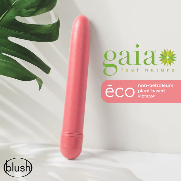 Blush Novelties Gaia Eco Plant-Based Slim Vibrator - Coral - Extreme Toyz Singapore - https://extremetoyz.com.sg - Sex Toys and Lingerie Online Store - Bondage Gear / Vibrators / Electrosex Toys / Wireless Remote Control Vibes / Sexy Lingerie and Role Play / BDSM / Dungeon Furnitures / Dildos and Strap Ons &nbsp;/ Anal and Prostate Massagers / Anal Douche and Cleaning Aide / Delay Sprays and Gels / Lubricants and more...